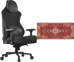 Secret Gear Gaming Chair FX1 Black + Podkładka Secret Gear Carpet Diem XD-2