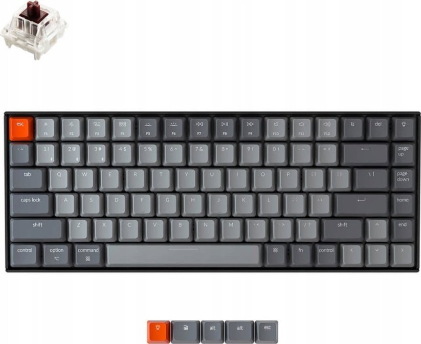 Keychron Keychron - K2 Wireless Mechanical Keyboard v2 - Bezdrôtová Klawiatura Mechaniczna RGB Brown A