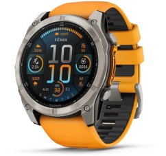 Garmin Fenix 8 AMOLED 51mm, Sapphire Titanium Spark Orange/Graphite band