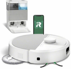 iRobot Roomba Plus 505 Combo Robot + AutoWash Dock, Bagless, White