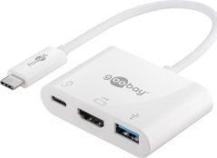 Goobay USB-C - HDMI + USB-C + USB Biely (62104)