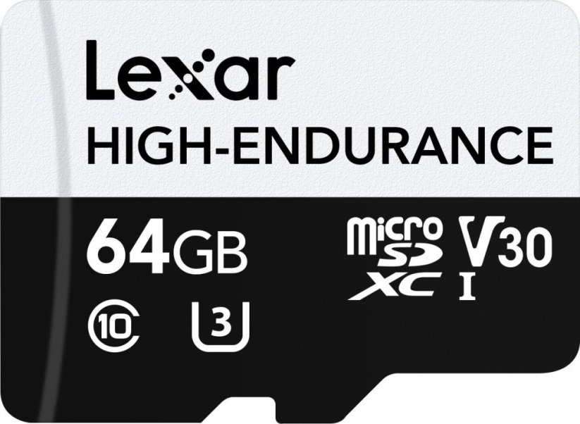 Lexar High-Endurance MicroSDXC 64 GB Class 10 UHS-I/U3 V30 (LMSHGED064G-BCNNG)