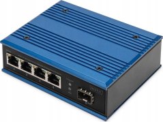 Digitus Digitus 4-portowy Prepínač sieťový Gigabit Ethernet PoE, przemysłowy, niezarządzany, 1 łącze SFP