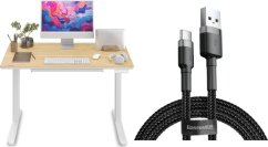 SENSE7 Biurko elektryczne NEWAI + kabel usb