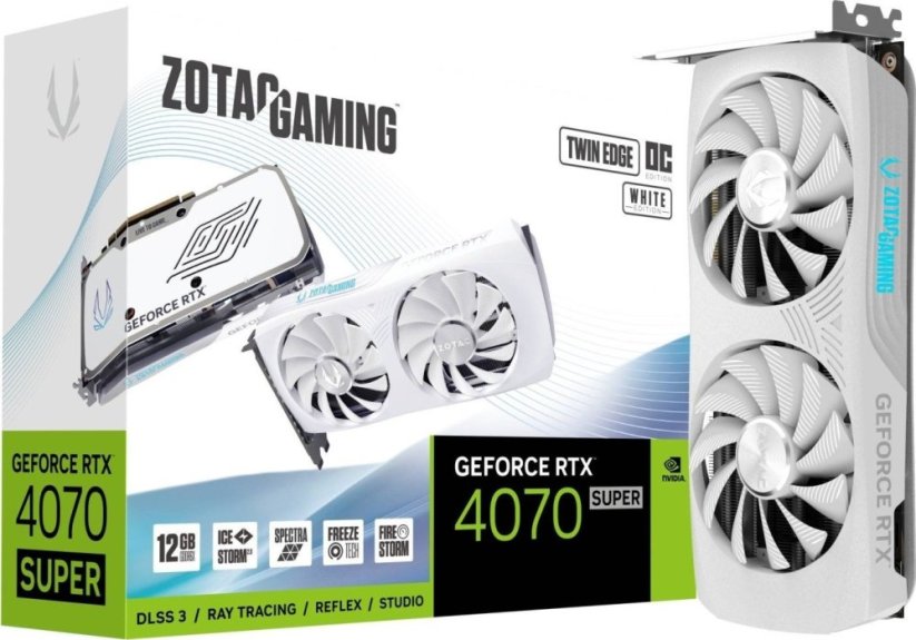 Zotac Gaming GeForce RTX 4070 SUPER Twin Edge OC White 12GB GDDR6X (ZT-D40720Q-10M)