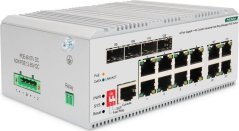 Digitus DIGITUS Switch 8 Port Gigabit PoE, L2 managed, 4 SFP Uplink