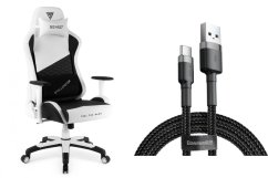 SENSE7 Spellcaster Senshi Edition XL biały + kabel usb