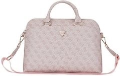 Guess Bag Guess 4G Zipper Pocket Triangle Logo 15" pink
