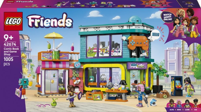 LEGO Friends Sklep z grami i komiksami (42674)