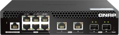 Qnap QNAP QSW-M2106R-2S2T łącza sieciowe Zarządzany L2 10G Ethernet (100/1000/10000) 1U Čierny