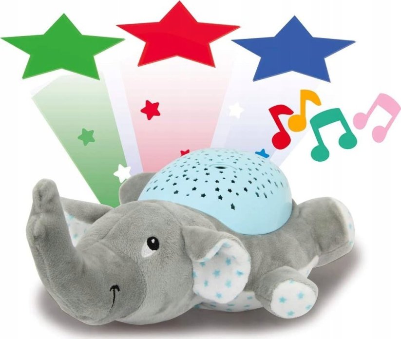 Jamara Dreamy Elephant nocna lampka dziecięca Wolnostojący Modrý, Sivý LED