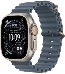 Apple Watch Ultra 3 GPS + Cellular 49mm Natural Titanium / Ocean Band Modrý  (MEWH4QF/A)