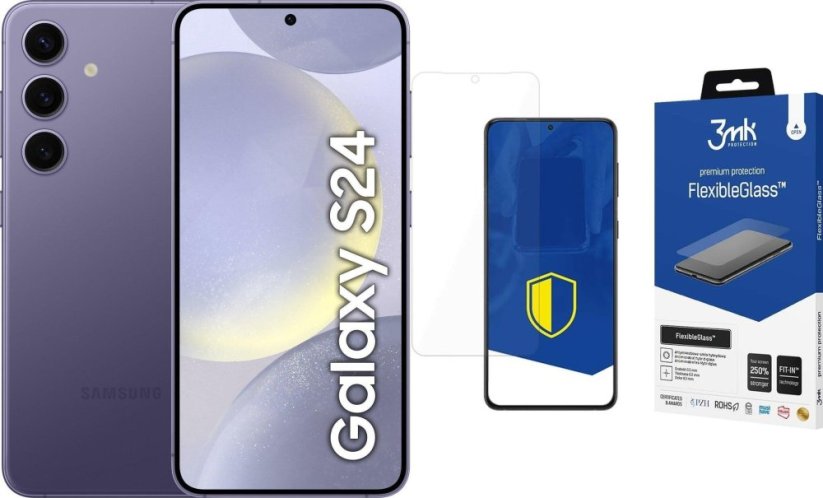 Samsung Galaxy S24 5G 8/256GB Fioletowy (SM-S921BZV) + FlexibleGlass