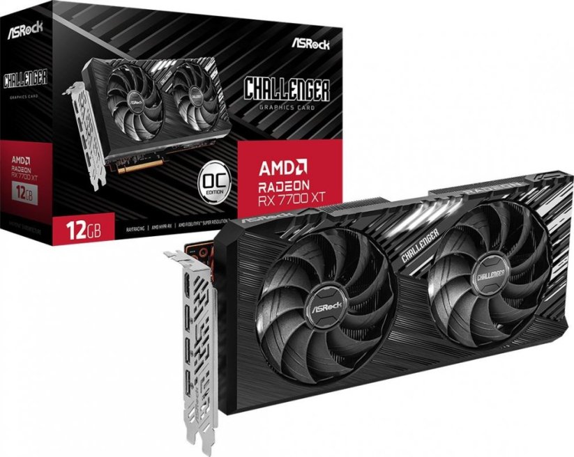 ASRock Radeon RX 7700 XT Challenger OC 12GB GDDR6 (RX7700XT CL 12GO)