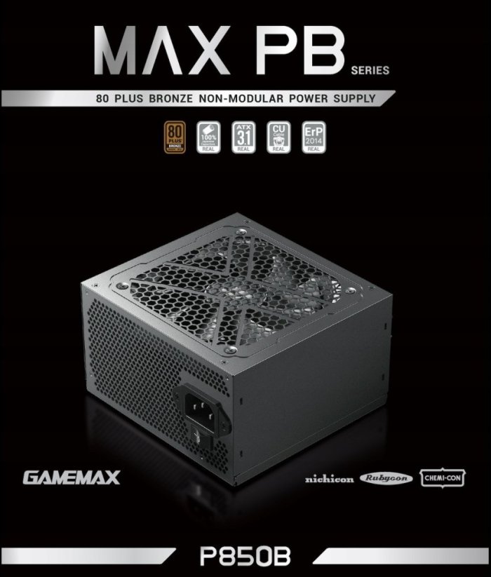 GameMax MAX P850B 850 W Hnedý Niemodularny