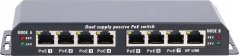 ExtraLink EXTRALINK 8-port FE Unmanaged PoE Switch 18-57V DC, in set 24V 90W PowerAdapter