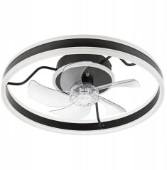 Lamkur Apollo 49915 plafon ventilátor lampa na strop 1x38W LED 3000K 4000 lm Čierny