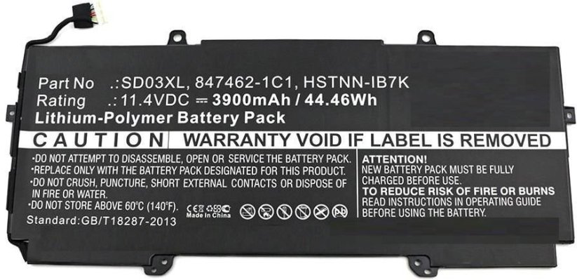 PurePower Notebook Battery for HP 44.46Wh