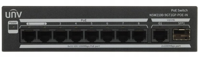 Uniview POE 8-portowy (NSW2100-9GT1GP-POE-IN)