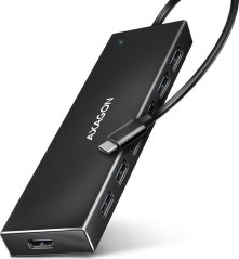 Axagon HUE-F7A 7x USB 3.2 Gen 1 Aluminium Flat Hub, 30 cm USB-C-Kabel