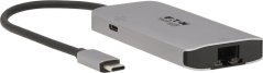 Eaton Eaton Tripp Lite Series USB C Hub - 3-Port USB 3.2 Gen 1, 3 USB-A Ports, GbE, Thunderbolt 3, 100W PD Charging, Aluminum Housing - Dockingstation - USB-C / Thunderbolt 3 - 1GbE