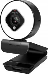 LogiLink UA0384 FHD 76° Podwójny mikrofon Autofocus Lampa pierścieniowa Statyw USB 2.0 Čierny, Biely (UA0384)