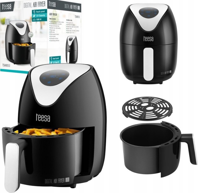 TEESA DIGITAL AIR FRYER black