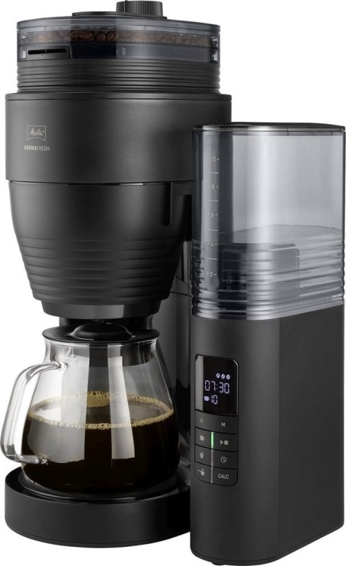 Melitta Melitta - AromaFresh II Czarny Połysk - Ekspres przelewowy z wbudowanym młynkiem