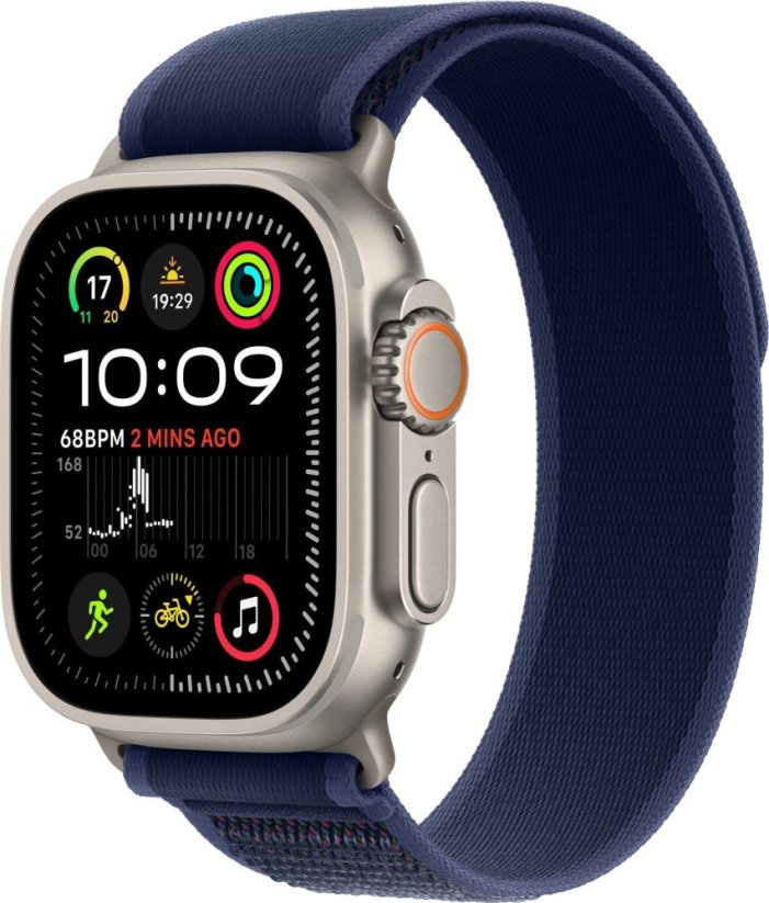 Apple Watch Ultra 2 GPS + Cellular 49mm Titanium Case Trail Loop S/M Modrý  (MX4J3EL/A)
