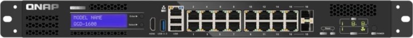 TRITON QNAP QGD-1600 Zarządzany Gigabit Ethernet (10/100/1000) 1U Čierny, Sivý