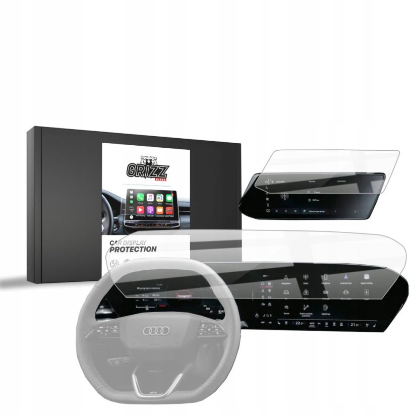 GrizzGlass Folia ceramiczna GrizzGlass CarDisplay Protection do Audi A6 e-tron 14,5" (2025) [2w1]