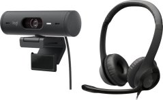 Logitech Brio 500 Graphite (960-001422) + H390  (981-000406)