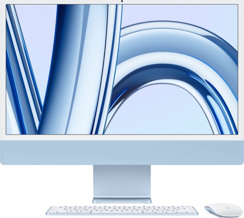 Apple Apple 24-inch iMac with Retina 4.5K display: Apple M3 chip with 8-core CPU and 8-core GPU (8GB/256GB SSD) - Blue