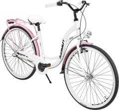 Romet Dviratis AZIMUT Vintage 28" 3-speed 2023 white-pink shiny