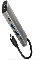 Axagon AXAGON HMC-5G21 Wieloportowy hub USB 5in1, 10Gbps, 2x USB-A + 2x USB-C + HDMI 4K/30Hz, PD 60W, 13cm USB-C kabel