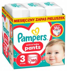 Pampers Pieluchomajtki Active Baby 3 6-11 kg, 180 szt.