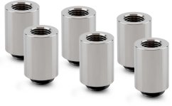 Thermal Grizzly DeltaMate Extender Fitting - MF28, Gloss nickel, Sada 6 sztuk (TG-DM-FIT-6308)