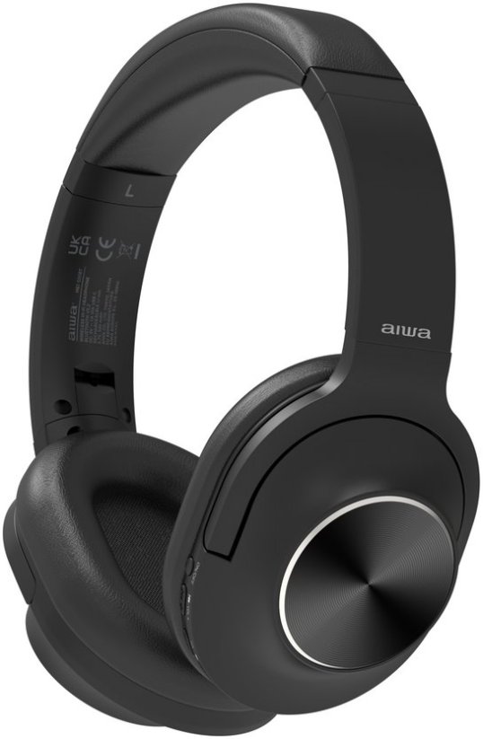 Aiwa Słuchawki nauszne AIWA HST-220BT BT/AUX/USB-C 20dB wbudowany mikrofon čierne
