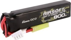 Gens Ace akumulátor Gens Ace Lipo 800MAH 11.1V 25C 3S1P Airsoft Gun Lipo z konektorem mini Tamiya Plug