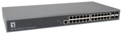 LevelOne Prepínač sieťový zarządzany L3 Gigabit Ethernet (10/100/1000) Sivý (GTL-2885)