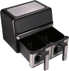 FUHAUS EXTRALINK FRYTKOWNICA AIR FRYER 9L 2200W DWUKOmaskáčovýWA Čierna