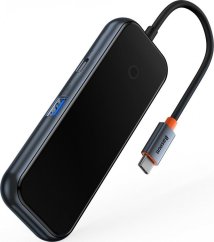 Baseus Adapter 4w1 Baseus Hub USB-C na 4xUSB 3.0 (tmavé Sivý)