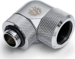 BitsPower Bitspower Advanced Adapter 90 Grad G1/4 Zoll AG auf 16mm AD Hardtube - drehbar, silber