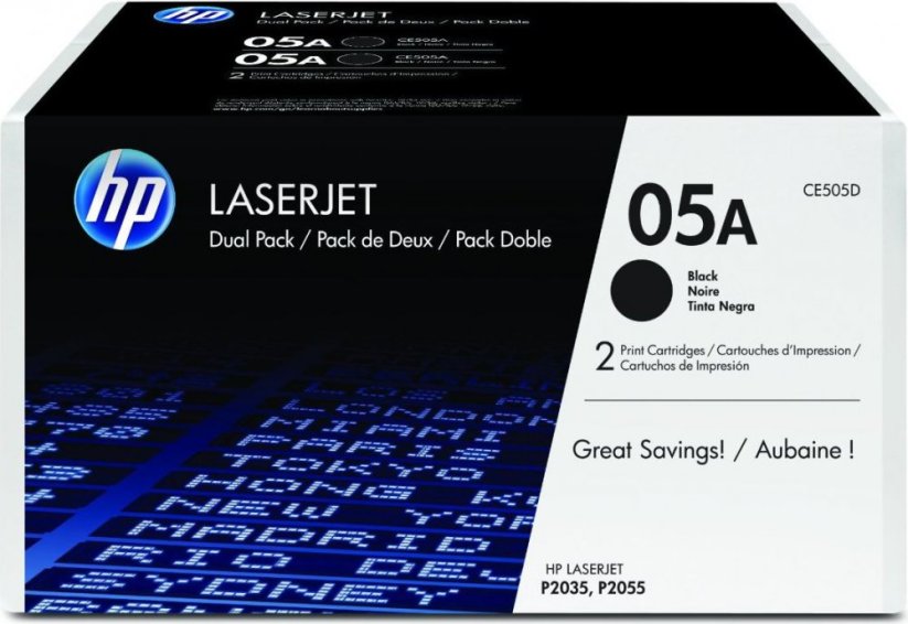 HP 05A Black Originál  (CE505D)