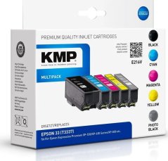 KMP KMP MULTIPACK E216V - 5er-Pack - Schwarz, Gelb, Cyan, Magenta, Photo schwarz - kompatibel - Tintenpatrone (Alternative zu: Epson 33, Epson T3337) - fur Epson Expression Home XP-830, Expression Premium XP-530, 540, 630, 635, 640, 645, 830, 900