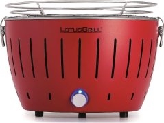 LotusGrill Grill turystyczny na drevené uhlie Mini 26 cm x 26 cm Červený