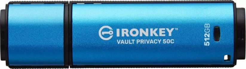 Kingston Kingston Technology IronKey Vault Privacy 50 pamięć USB 512 GB USB Type-C 3.2 Gen 1 (3.1 Gen 1) Čierny, Modrý