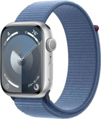 Apple Watch 9 45mm GPS Silver Alu Sport Loop Modrý  (MR9F3QP/A)