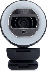 Terra TERRA Webcam Halo mit LED-Lichtkranz (C1868pro) und Privatschieber Full-HD, Auto Focus, Stereo Mic, Privacy Slider
