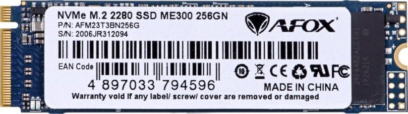 AFOX ME300 256GB M.2 2280 PCI-E x4 Gen4 NVMe (ME300-256GN)